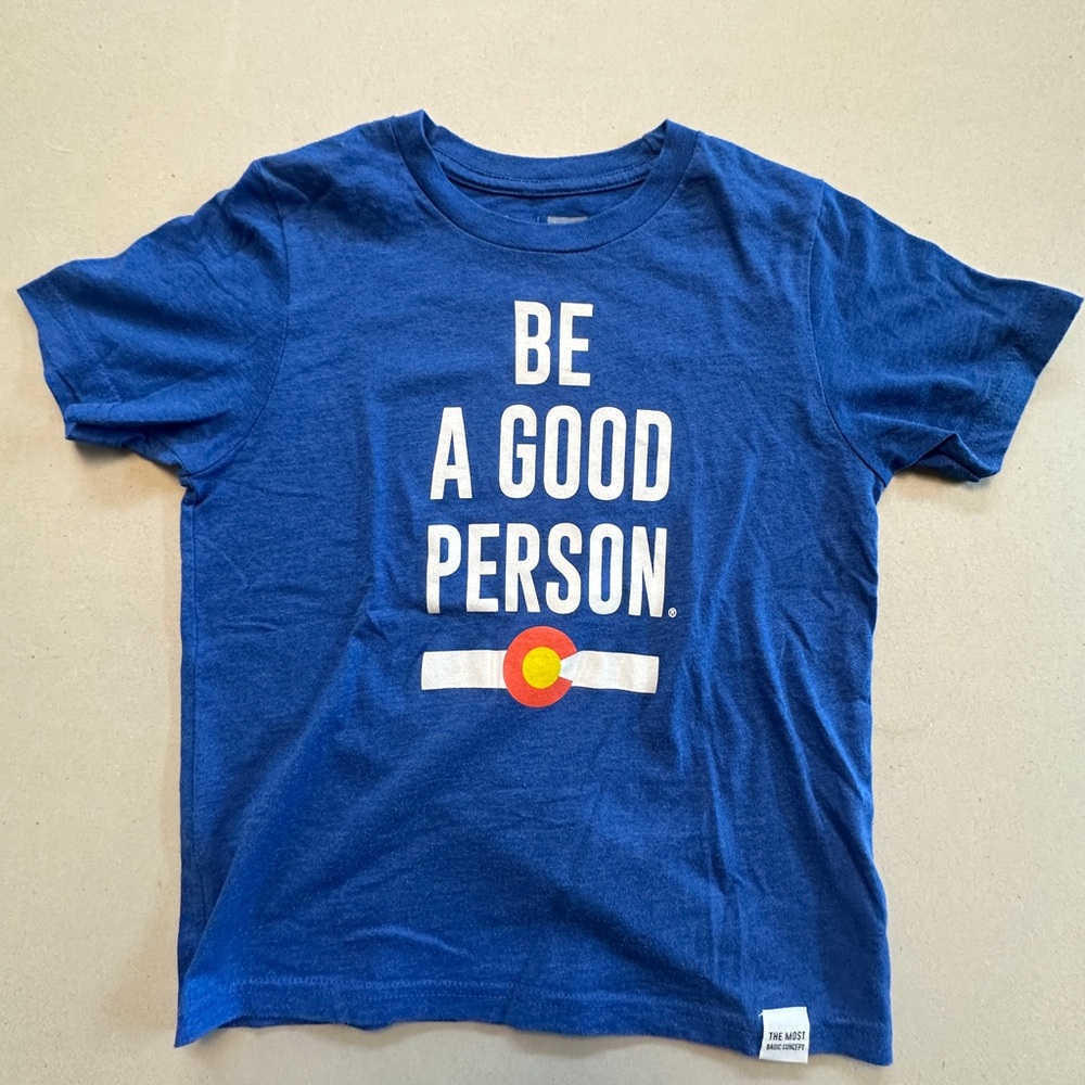 Kids Blue 'Be A Good Person' Graphic Tee